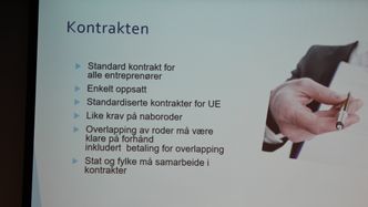 Arild Olsbakk, leder i fylkesstyret til NLF, mente blant annet at disse punktene er rimelige å forvente seg i en driftskontrakt. Foto:   Bjørn Olav Amundsen