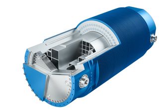 Slik kan en cask, en beholder som er spesialdesignet for å lagre farlig atomavfall i en periode, se ut. Illustrasjon: GNS Gesellschaft für Nuklear-Se
