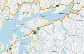 Forsatunnelen, som før het Forsåtunnelen ligger i Ballangen, sør for Narvik. Ill:  Statens vegvesen