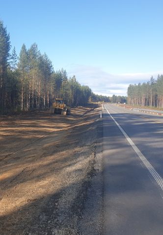 I månedsskiftet september/oktober startet Gjermundshaug Anlegg arbeidene langs riksvei 2 mellom Våler grense og Jømna. Arbeidene vil bli ferdig i løpet av 2019. Foto:  Statens vegvesen