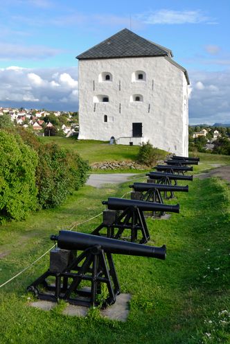 De som bygde Kristiansten festning i Trondheim på 1600-tallet, la inn rester av døde dyr i materialet. Da disse råtnet og avga gasser, gjorde de materialet porøst, og dermed altså sterkere Foto:  Thorfinn Bekkelund/Scanpix