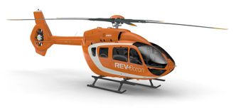 Rev Ocean vil være blant de første som tar i bruk den nye versjonen av H145, som blant annet har ny hovedrotor, i2021. Foto undefined: Airbus