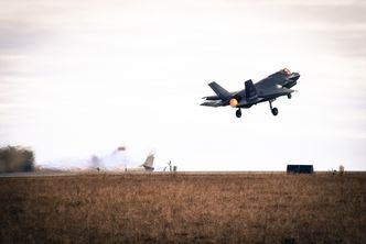 Italiensk F-35A tar av fra Keflavik i oktober 2019. Foto: Aeronautica Militare