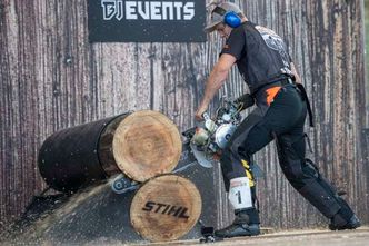 Nordens håp: Svenske Ferry Svan på 23 år skal prøve seg på VM-tittelen som verdens beste tømmerhugger. Foto: Stihl