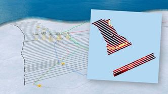 Visualisering av seismikk som er fanget opp av PRM-sensorene som er grøftet ned på havbunnen. Bilde: Equinor