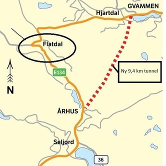 Den gamle E134-traseen ble fylkesvei etter at Mælefjelltunnelen åpnet for trafikk tidligere i år. Ill: Statens Vegvesen/Veier24