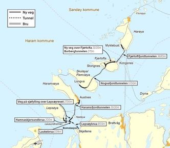 Nordøyvegen i Møre og Romsdal er kanskje landets største fylkesveiprosjekt.