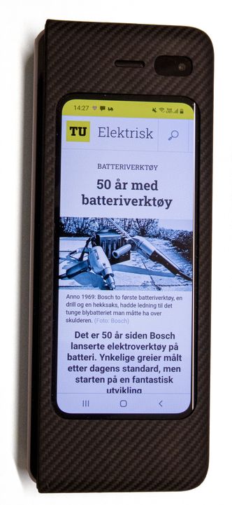 Frontskjerm: Det er fullt mulig å bruke Fold med bare frontskjermen. Når den brettes ut, fortsetter den der du forlot frontskjermen, bare i mye større format. Foto: Odd Richard Valmot