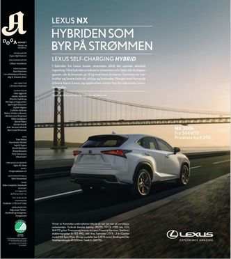 Slik ser den innklagede annonsen fra Lexus ut. Foto: Faksimile fra A-magasinet