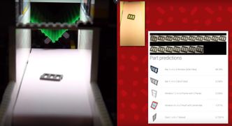 Ved hjelp av en database med CAD-tegninger av Lego-klosser og et nevralt nettverk er systemet i stand til å kjenne igjen alle Lego-klosser som noensinne har blitt produsert. Foto: Youtube/Daniel West