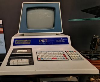 Commodore PET 2001 utstilt ved National Museum of Scotland i Edinburgh. Foto: Harald Brombach