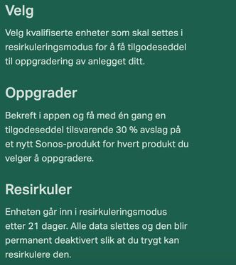 Fra Sonos' norske nettsider.