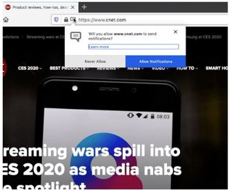 En ny snakkeboble brukes til å blokkere, eller la være å blokkere, varslingsforespørsler på nettsider. Foto: Mozilla