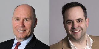 Tor W. Andreassen (t.v.) og Bram Timmermans. Begge er tilknyttet The Hub @ NHH Foto: NHH