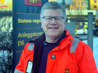 Vegvesenets kontraktsansvarlig for E16 Bjørum-Skaret, Rolf Johansen. Foto:  Statens vegvesen