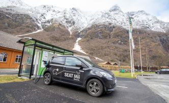 Seat Mii Electric lader med inntil 40 kilowatt. Foto: Marius Valle