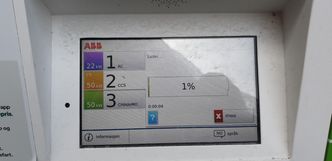 Vi kjørte e-Up på marginene. Da vi ankom hurtigladeren var batteriet nede i en prosent kapasitet. Foto: Marius Valle