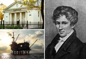 Niels Henrik Abel laget formler som i dag brukes til å beregne både aksjekurser og bølger som bryter. Foto: Stein Henningsen, Colourbox og Severin Worm-Petersen