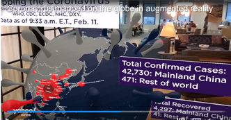 «Coronavirus mapped on the globe in augmented reality»