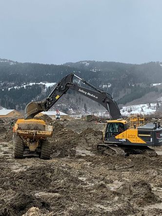 Anleggsarbeider på E6 Kvål-Melhus i Trøndelag går sin gang i regi av Nye Veier. Foto:  Nye Veier