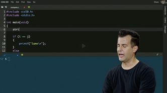 Harvard-kurset CS50 kan tas helt gratis, og er ett av de aller beste web-baserte gratiskursene jeg har kommet over. Skjermbilde: Fra video-forelesning