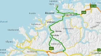 De grønne strekningene er veiene som inngår i kontrakten. Skjermbilde: Statens vegvesen