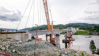 Her gikk det trått: Beitstadsundbrua. Foto:  Statens vegvesen