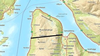 Skisse av traseen til Nordnestunnelen. Illustrasjon:  Statens vegvesen