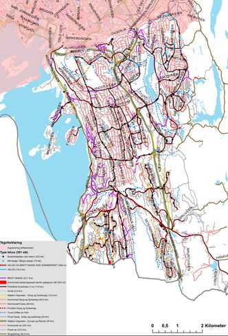 Kart over driftskontrakten for de sørøstlige delene av Oslo kommune. Illustrasjon:  Oslo kommune