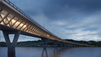 Konkretiseringsfasen er over. Nå går Nye Veier og grupperingen som skal bygge E6 over Mjøsa i gang med samhandlingsfasen. Ill: Nye Veier