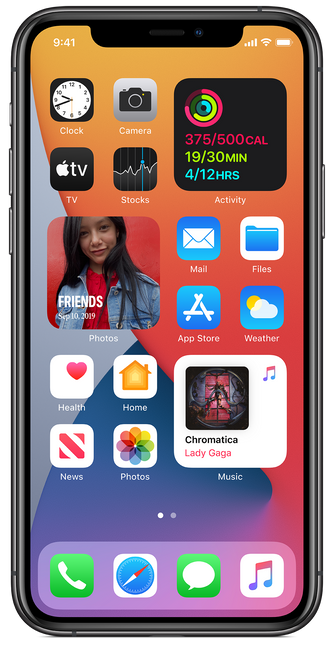 Android-brukere vil antagelig si «velkommen etter». Nå får også Iphone støtte for widgeter. Foto: Apple