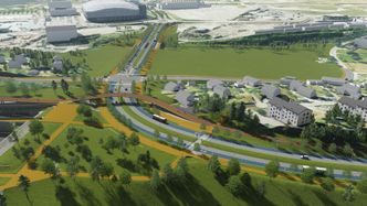 Planene for E18 er endret en rekke ganger. I siste versjon er det lagt opp til buss- og sykkelvei i dagen, samt ny kollektivstasjon på Lysaker. Illustrasjon:  Statens Vegvesen