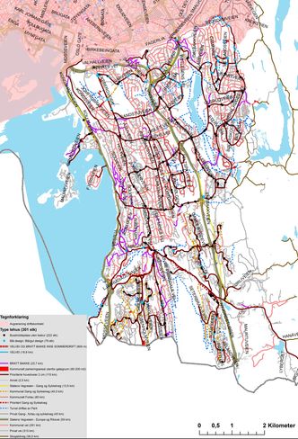 Kart over driftskontrakten for de sørøstlige delene av Oslo kommune. Illustrasjon: Oslo kommune