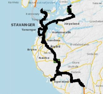 Riksveiene som inngår i kontrakten. Illustrasjon: Statens vegvesen