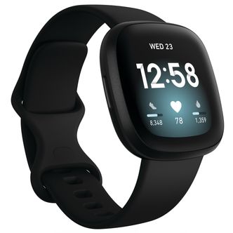 Fitbit Versa 3: Litt billigere enn Sense, men uten noen av sensorene. Foto: Fitbit