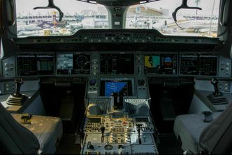 Cockpiten på et Airbus A350-900. Foto: Airbus