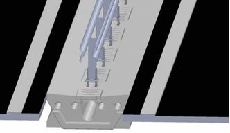 Element tilpasset veier med midtrabatt uten behov for belysning eller oppsetting av skilt i midtrabatten. Foto:  Skjævesland Cementstøperi