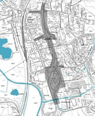 Byggeplanen berører dette området. Illustrasjon: Statens vegvesen
