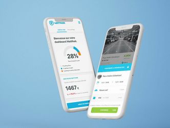 Med den tilhørende appen kan brukere reservere ladeplass og betale for tjenesten. Foto:  Wattpark