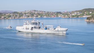 KNM Maud ble døpt i Bergen tirsdag 25. mai 2019. Foto: Jakob Østheim / Forsvaret