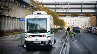 Selvkjørende buss ved Herøya Industripark, Applied Autonomy. Foto:  Eirik Helland Urke