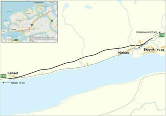 Skisse av trasén for ny E39. Illustrasjon:  Statens vegvesen
