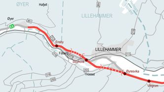 Kart over området. Illustrasjon: Nye Veier