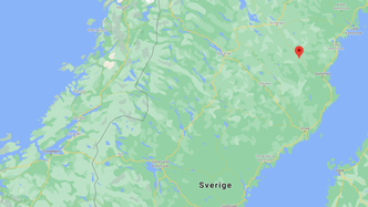 Jörn ligger 6 mil nordvest for Skellefteå, omtrent på breddegrad med Brønnøysund. Skjermbilde:  Google maps