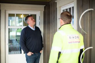 Byggmester Binde benytter en rekke GLAVA-produkter under rehabilitering. Foto:  Fotograf Kirknes