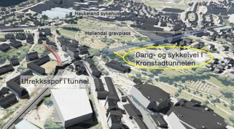 Klikk på kartmodellen for en større versjon. Illustrasjon:  Bybanen Utbygging