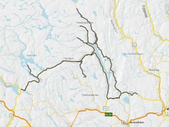 Veinettet i Rjukan-kontrakten. Illustrasjon: Statens vegvesen