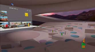 ETTER FESTEN: En fordel med VR er at lokalene kan ryddes med et enkelt klikk når festen er over. Skjermbilde: Spinn Arkitekter