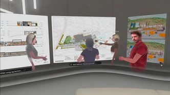 KREATIVT: Sosial VR har gjort de kreative prosessene mye enklere enn hva som er mulig på videomøtene. Skjermbilde: Spinn Arkitekter
