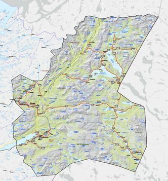 Kart over veinettet i kontrakten for indre Namdalen. Illustrasjon: Trøndelag fylkeskommune